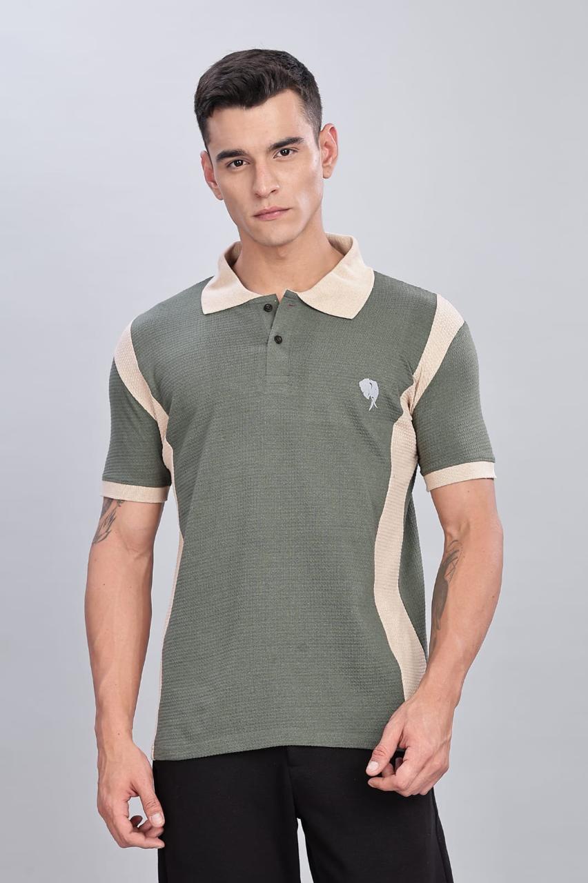 PR39 || Olive Cut n Sew || 100% Cotton Polo T-Shirt
