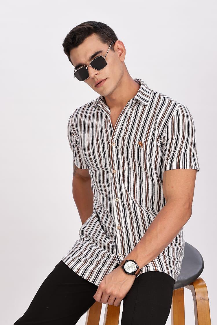 PR3 Shirts 007 – Cobra Stripes || Half Sleeve Shirt