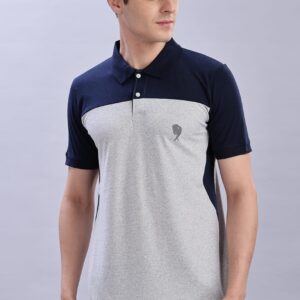 PR3 SS 001 || Navy Melange  || 100% Cotton Polo T-Shirt