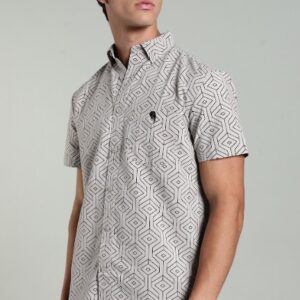 LS 002|| Grey Printed|| Half Sleeve Shirt