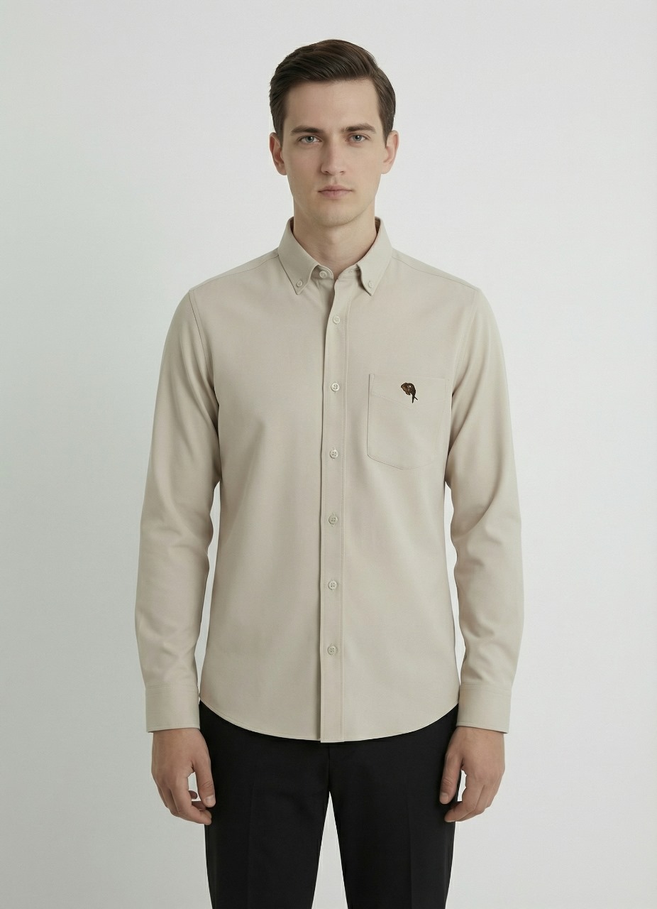 LS 003 ||SANDY GREY|| Full Sleeve Shirt