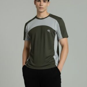 RHSO1A ||OLIVE GREY|| Round Neck Half Sleeve