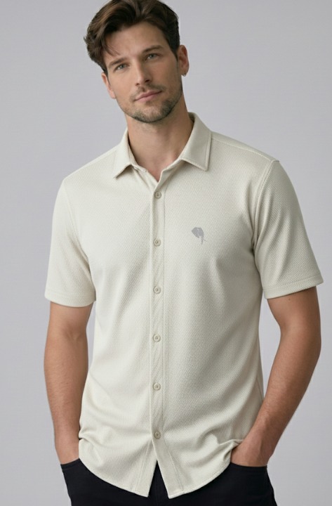 TS001||WHITE|| Half Sleeve Shirt