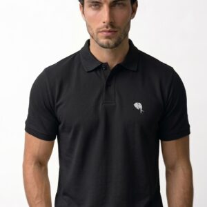 PR3 SS 008 C || BLACK|| 100% Cotton Polo T-Shirt