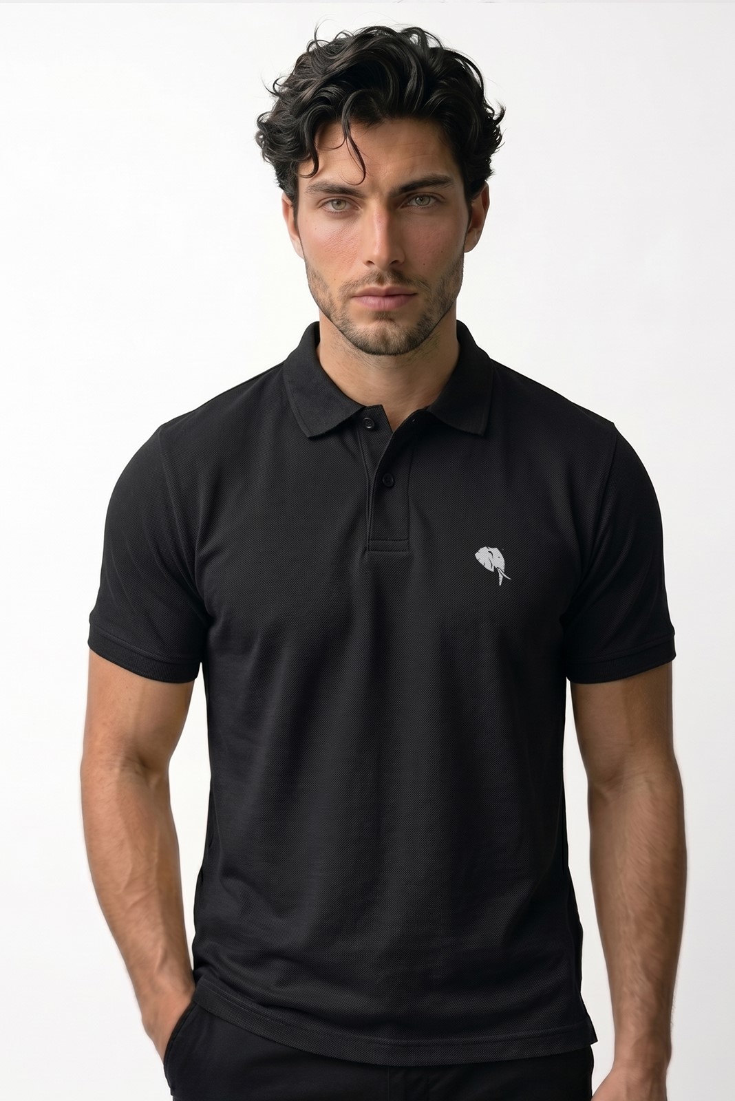 PR3 SS 008 C || BLACK|| 100% Cotton Polo T-Shirt