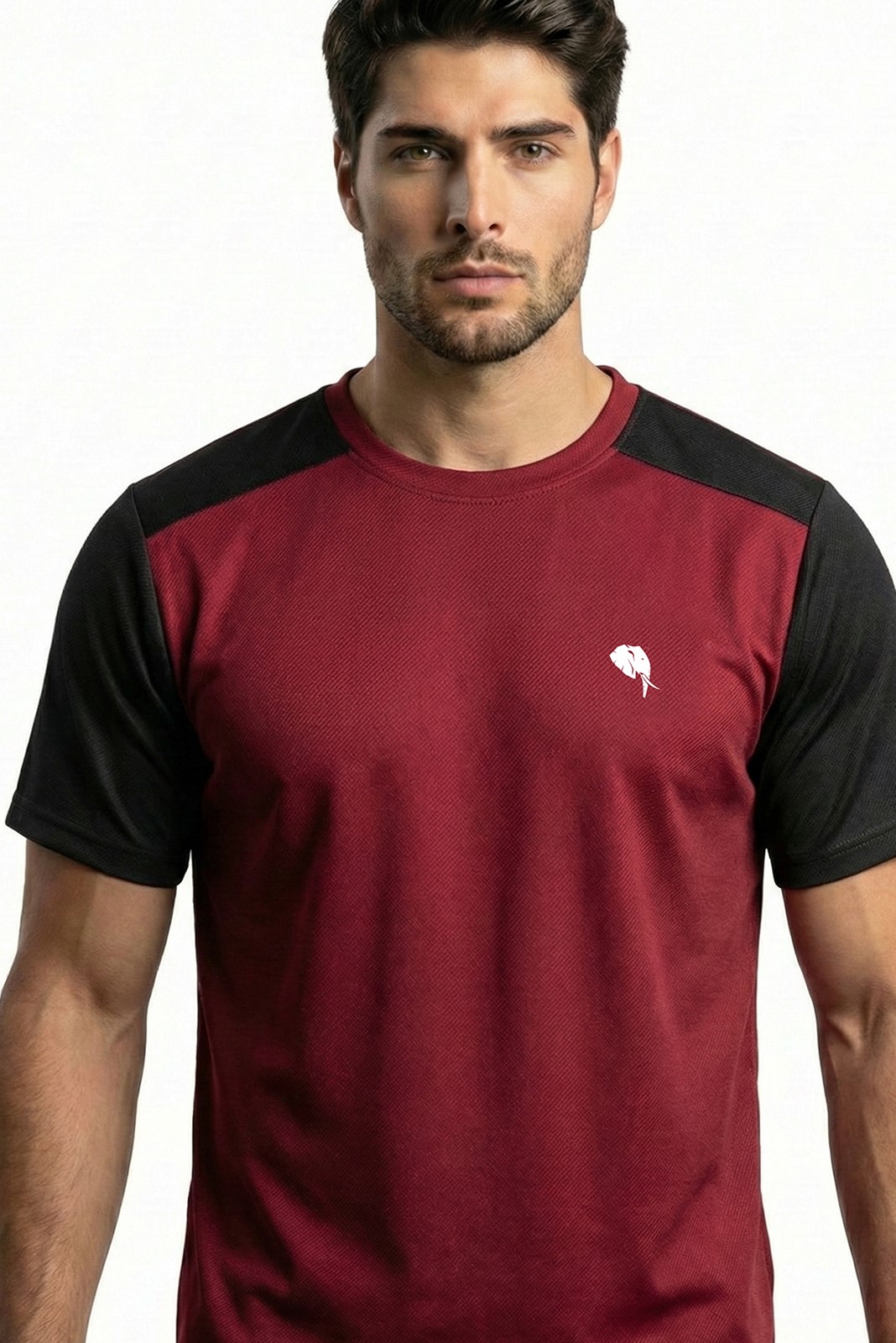 RHSO03||MAROON|| Round Neck Half Sleeve