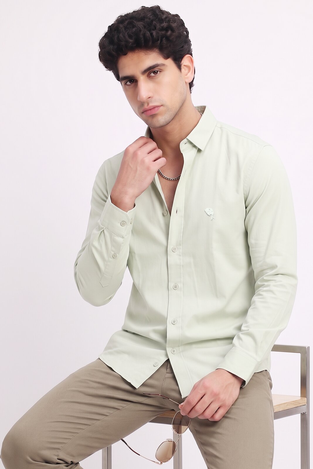 LS005A ||SOLID CARAMEL|| Full Sleeve Shirt