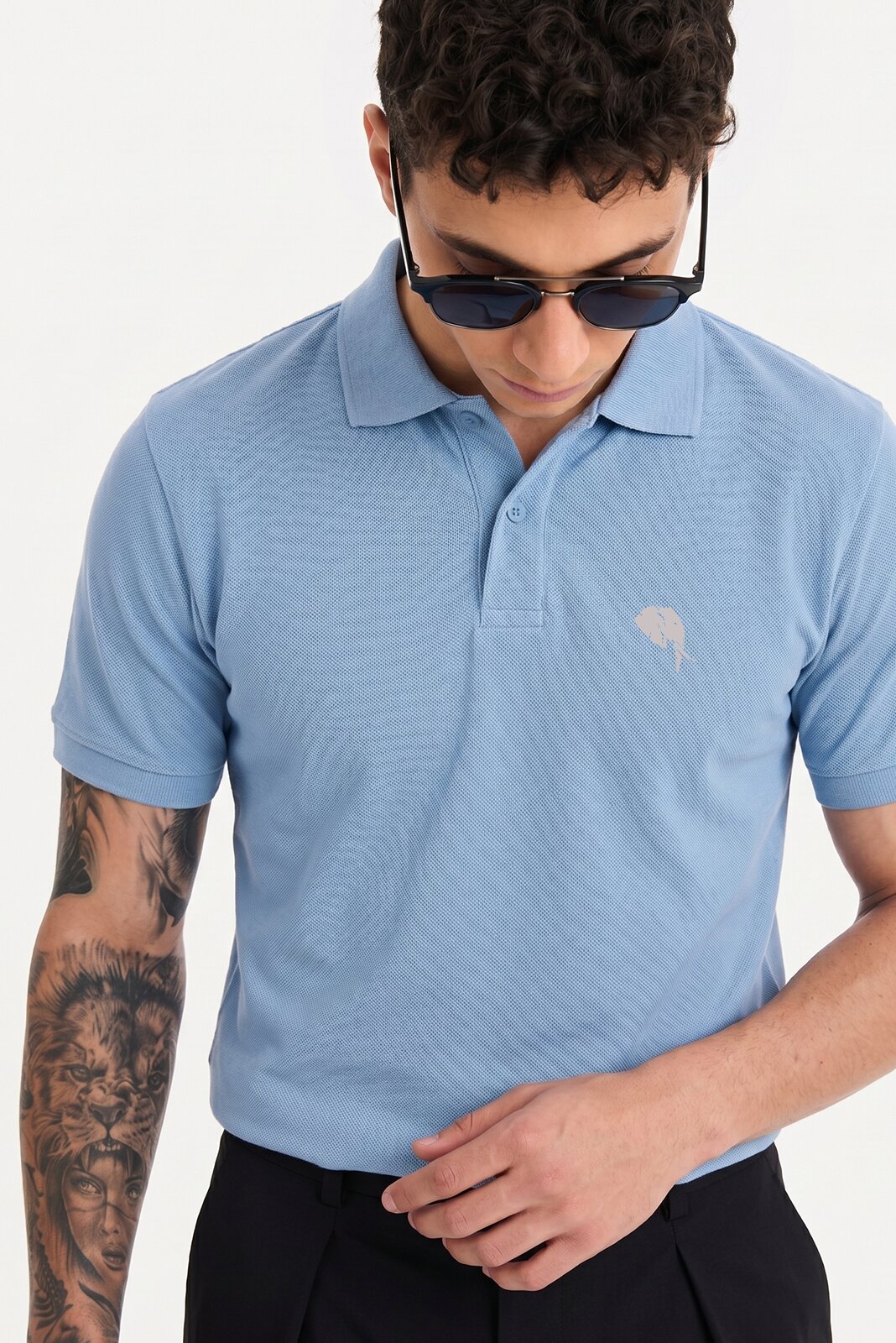 PR3 SS 008 B || SKY BLUE|| 100% Cotton Polo T-Shirt