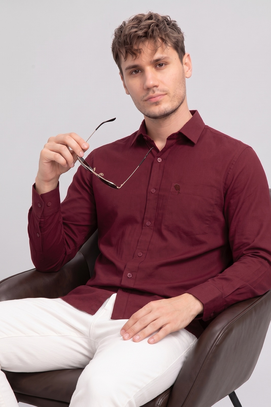 LS005 ||MAROON|| Full Sleeve Shirt