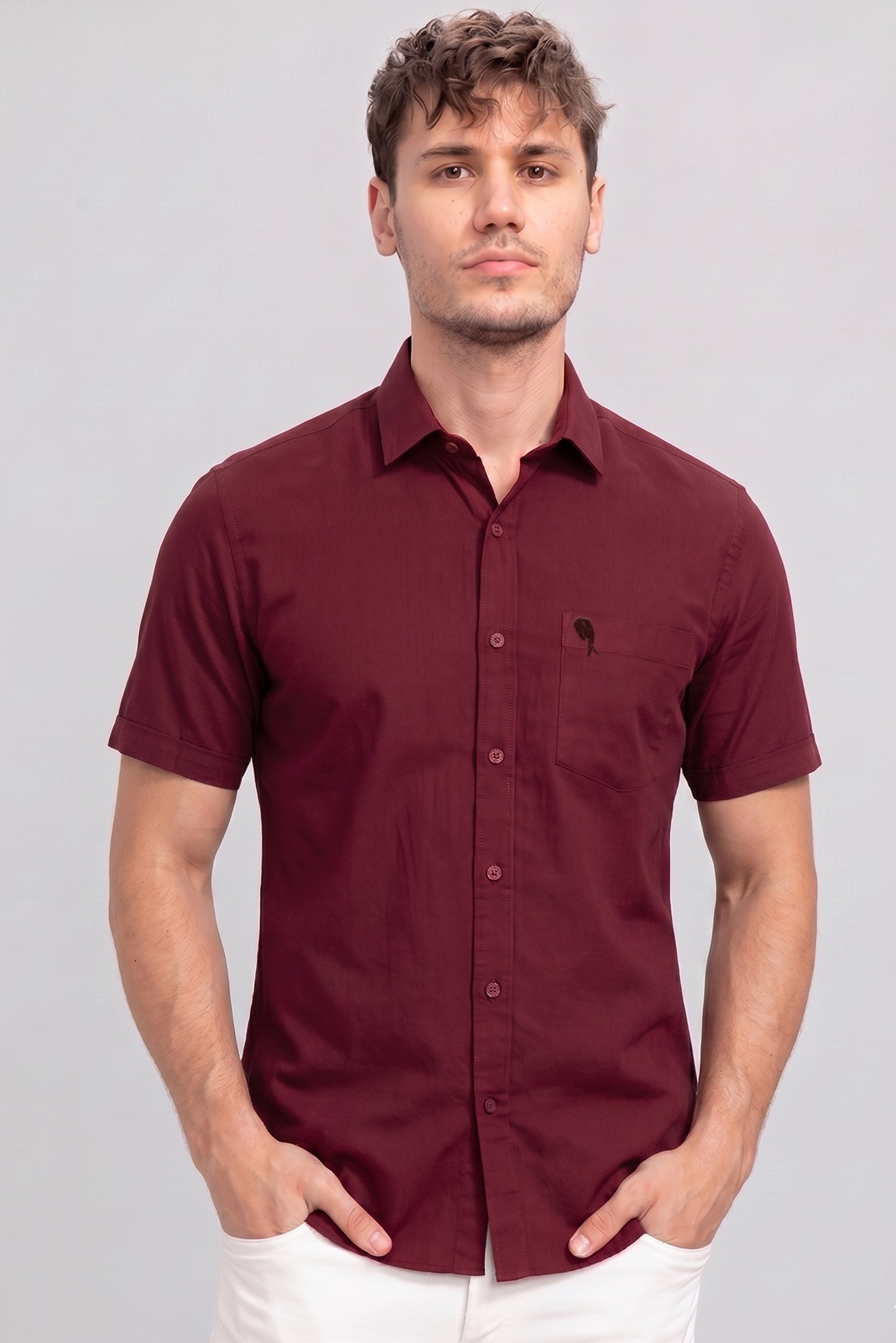LS 005||MAROON|| Half Sleeve Shirt